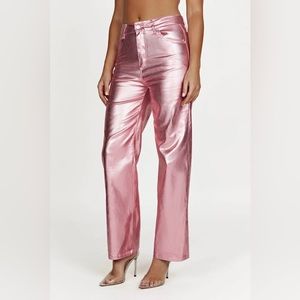 Pink Metallic Meshki Pants